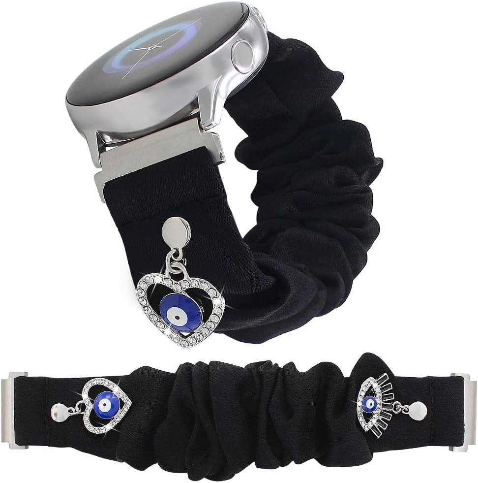 Stylish Scrunchie Band for Samsung Galaxy Watch 7/6/5/4 40/44mm, Stretch Wristba