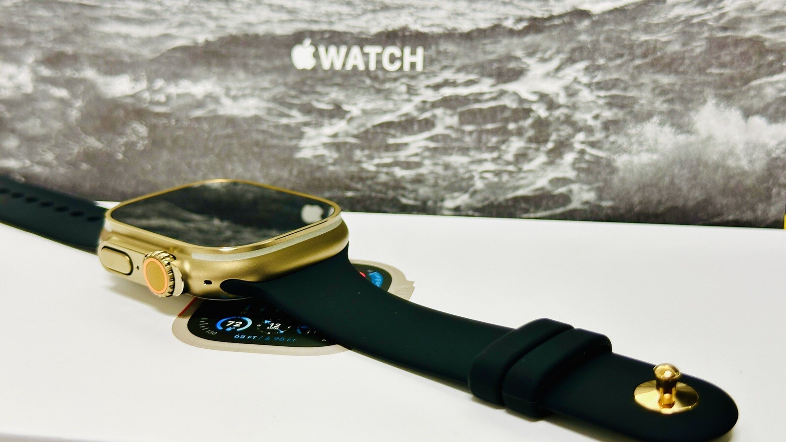 Apple Watch ULTRA 3 49mm BRONZE Anodized Titanium Black Sport B Gold Plated Pin