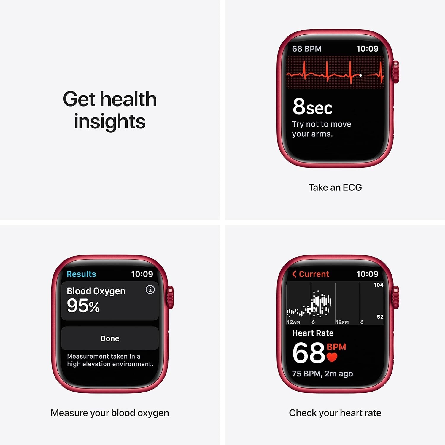 DEFFECTIVE BATTERY Apple Watch Series 7 45mm Red Case GPS+Wi-Fi Fitness Tracker