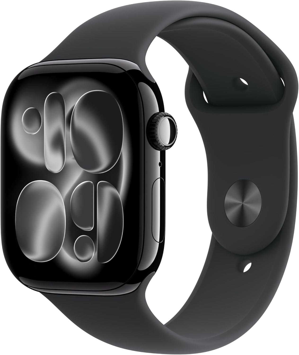 Apple Watch Series 11 46mm Jet Black Aluminum Case Black Sport Band M/L MEUX4LW/