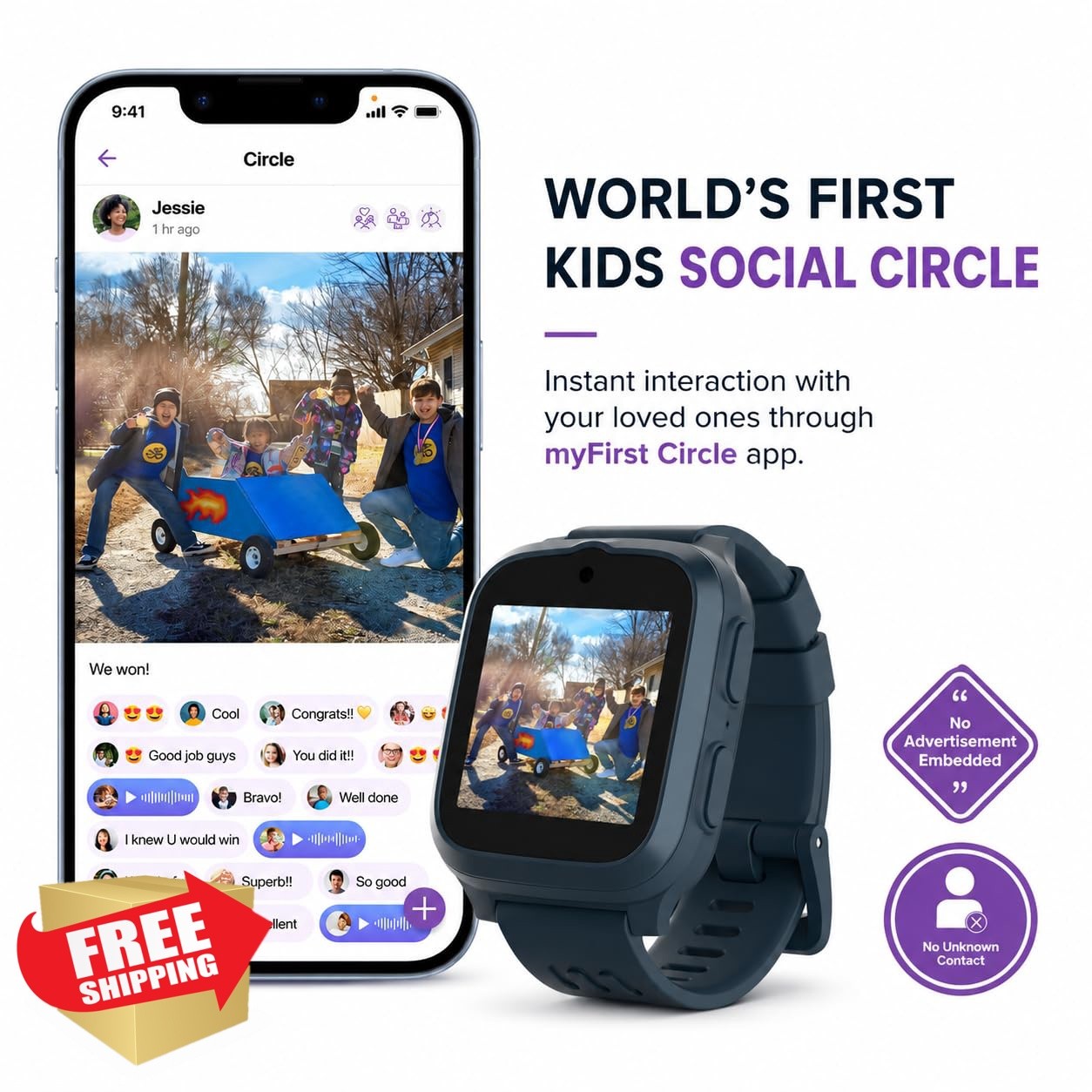 myFirst Fone S3+ Kids Smart Watch Space Blue