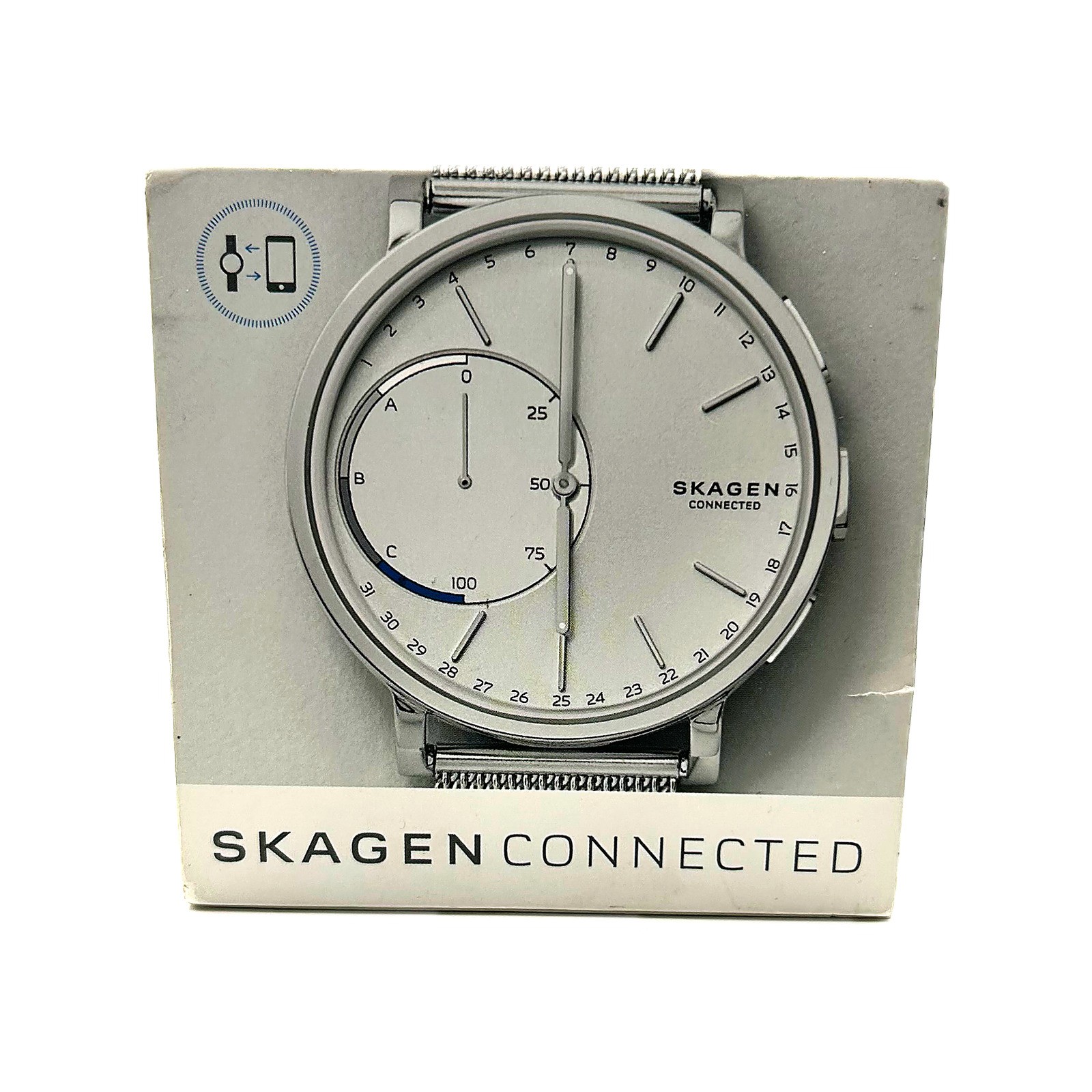 Skagen Hagen Connected SKT1100 Hybrid Smartwatch Silver Steel Mesh 40mm New