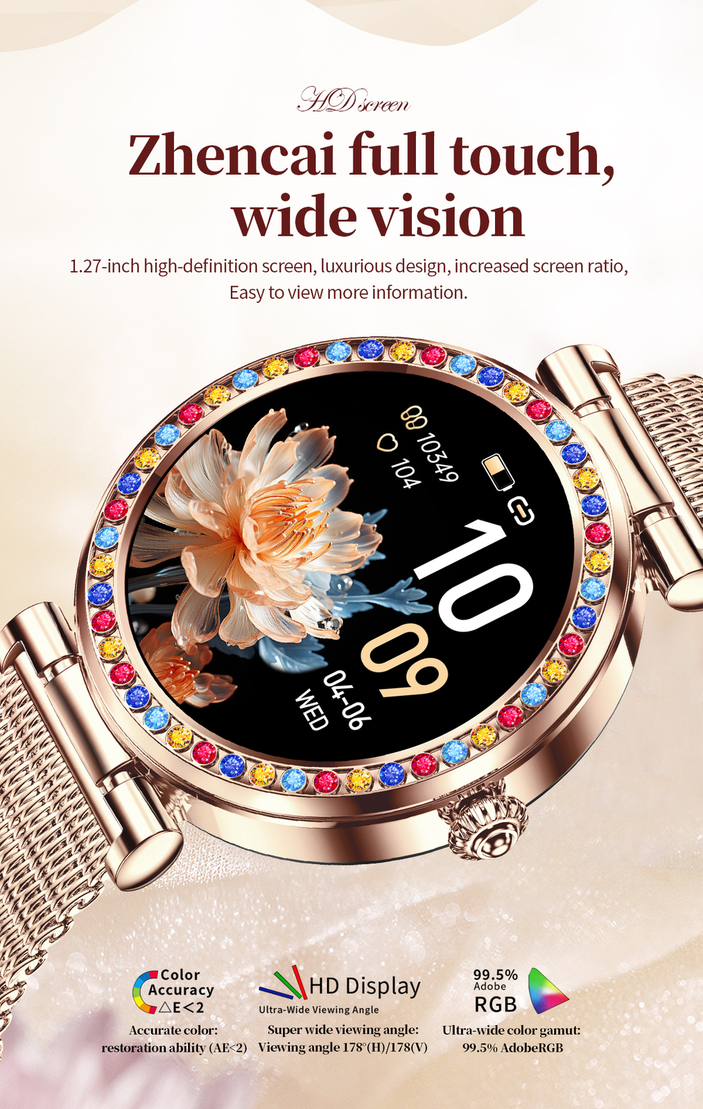 Bluetooth Smart Watch Bracelet Sport Fitness Tracker Fashion Lady Wristwatch