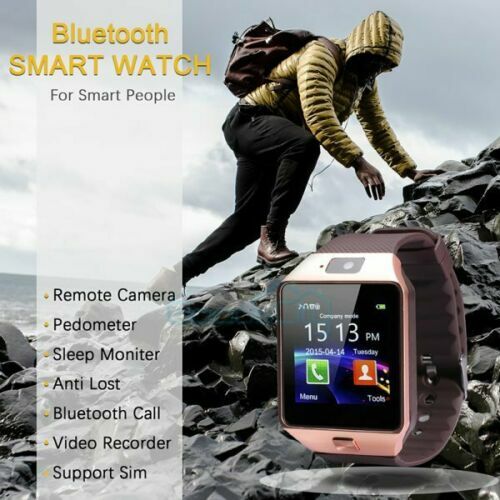 Touchscreen Wrist Smart Phone Watch call text message 4 ios android cell phone