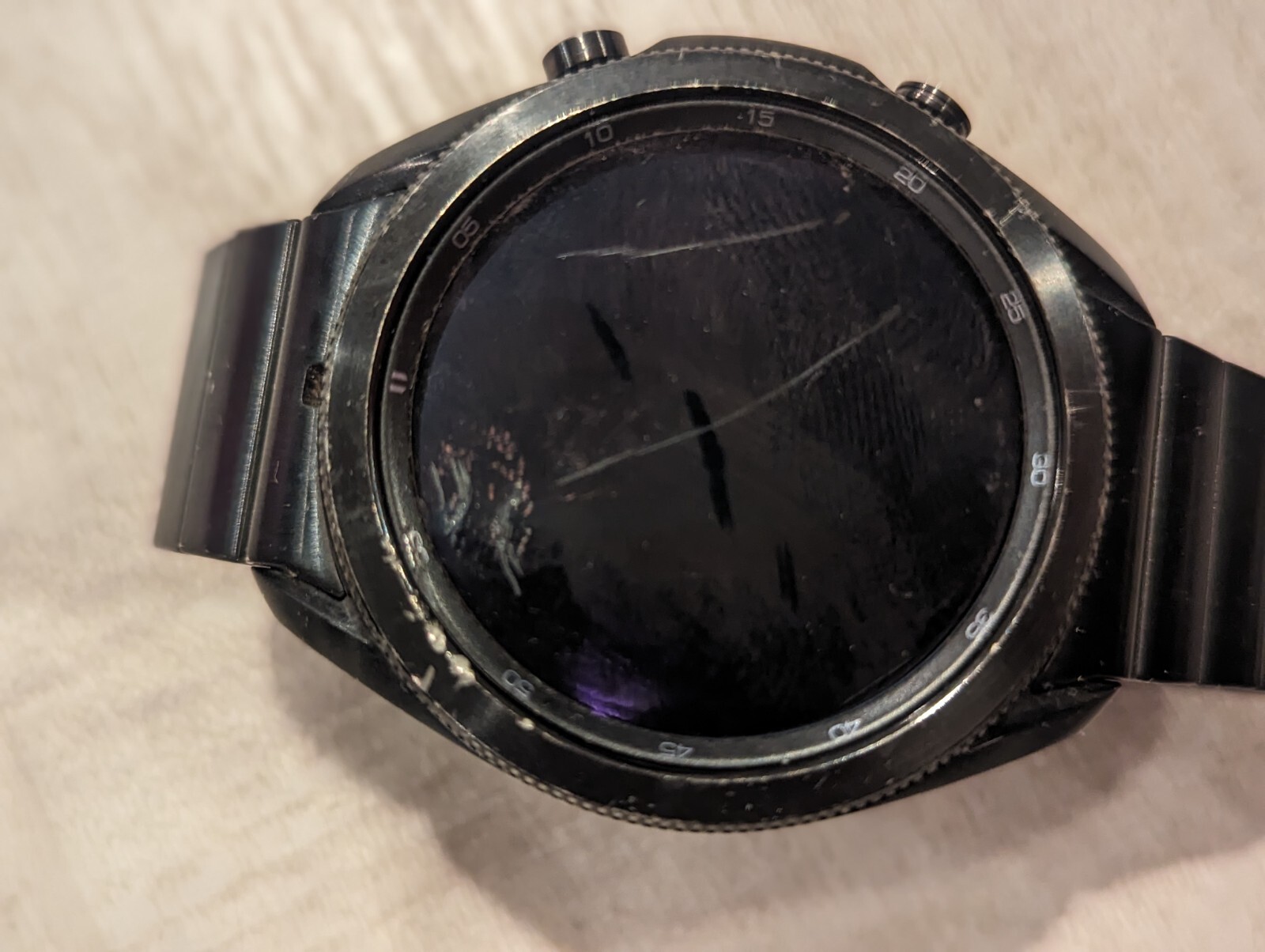 SAMSUNG GALAXY WATCH 3 Titanium Smart Watch 45mm GPS Bluetooth – Mystic Black