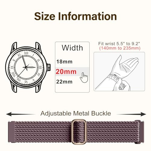 3 Pack Nylon Strap Compatible with Garmin Vivoactive 5/6/3/4s Watch Bands Quick