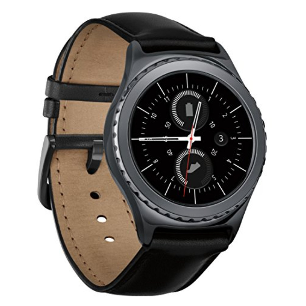 Samsung Galaxy Gear S2 40mm Stainless Steel Case – Black Classic Band – SM-R7320