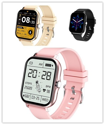 2024 New Men’s Women’s Sports For Smart Watch W/ Large Screen Silicone Y13 PINK