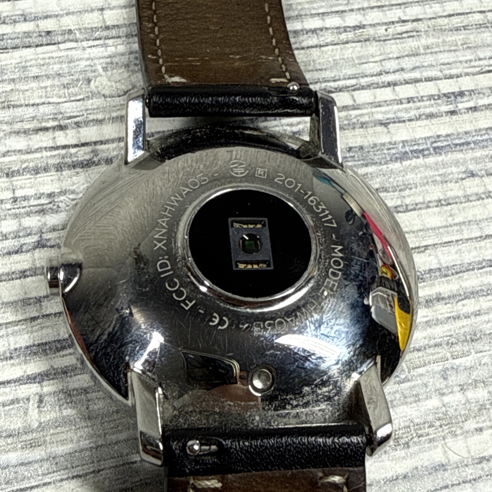 Nokia Withings Steel HR Hybrid Smartwatch Chrome Bezel Black Face 38mm OEM Band