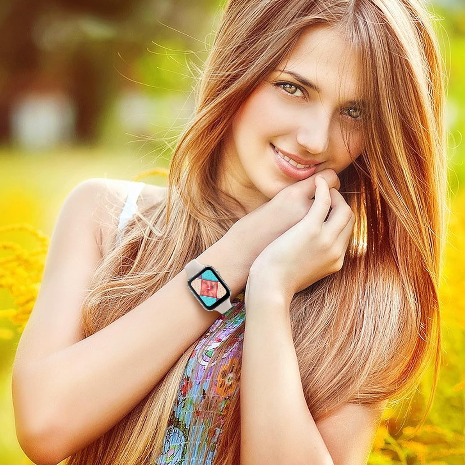 Soft Silicone Strap Compatible with Apple Watch Series 7 38mm 40mm 41mm