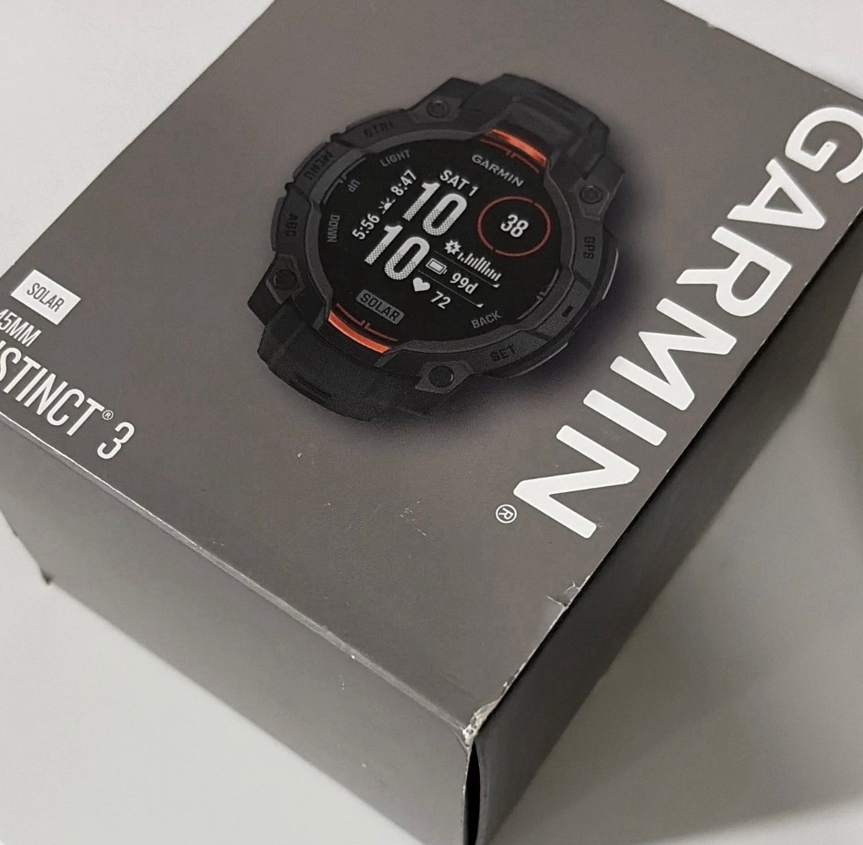 Garmin Instinct 3 Solar 45mm Black GPS Smartwatch Solar Flashlight HR Pay