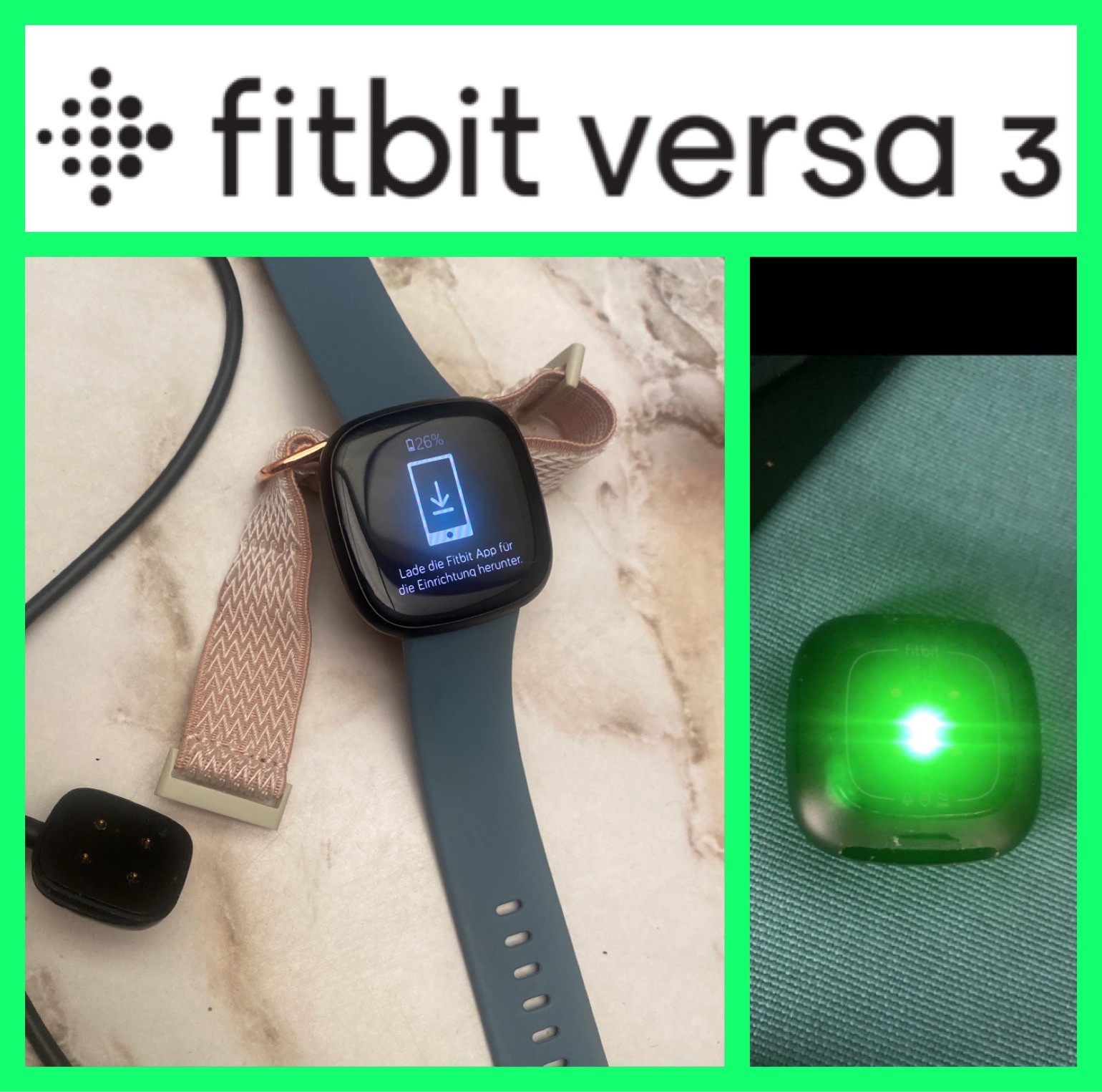 Fitbit Versa 3 GPS Smartwatch Display Model Tested✅ + Bands & Cord