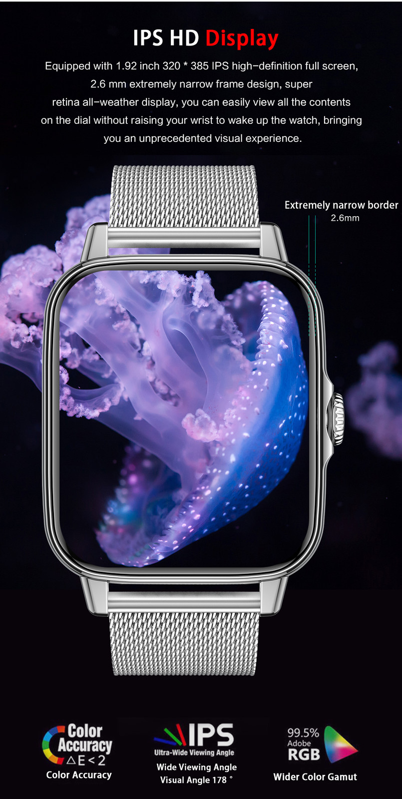 Touch Screen Bluetooth Smart Watch Call Reminder Bracelet for Android iOS Phone