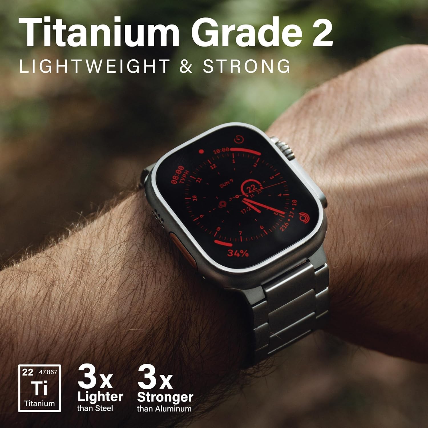 Titanium Strap Compatible with Apple Watch ULTRA 3 (49mm) – Adjustable