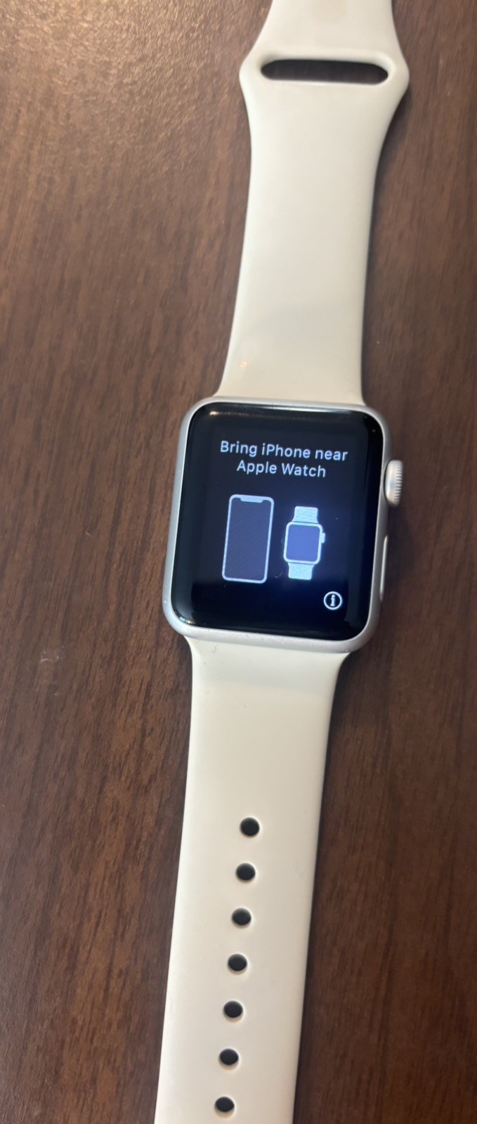 Apple Watch Series 1 38mm Silver Aluminum Case pink Silicone Band 8g