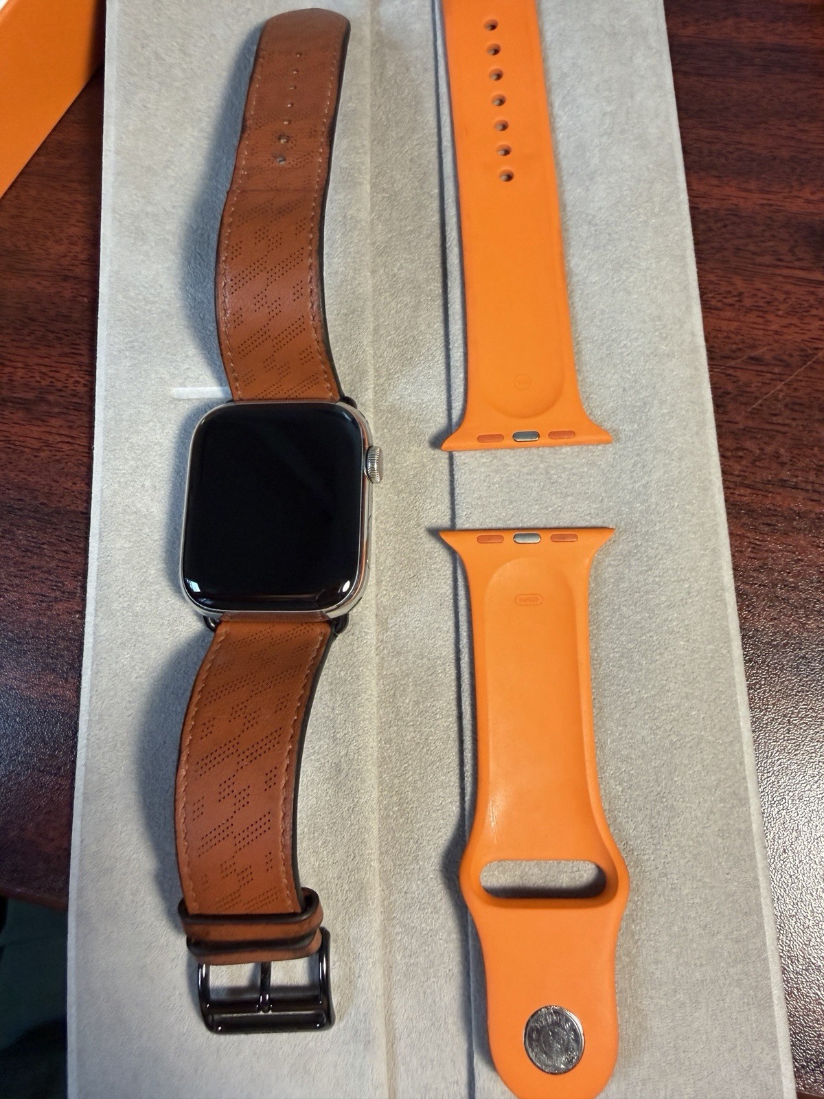 Apple Watch Hermes Series 8 GPS + Cellular, 45mm Silver Stainless Steel Case