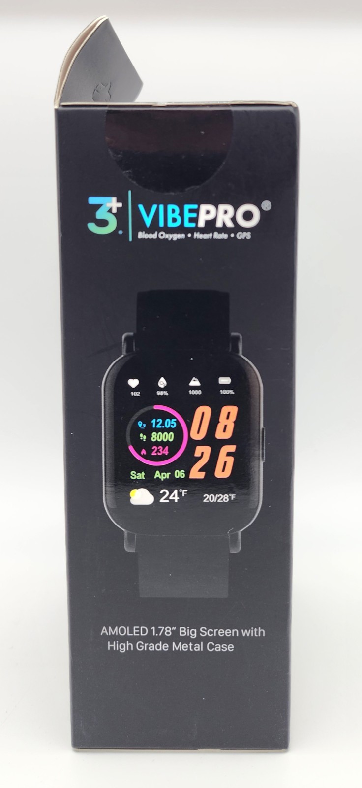 3Plus Vibe Pro Watch Series Large AMOLED Touch Screen Display w/ GPS