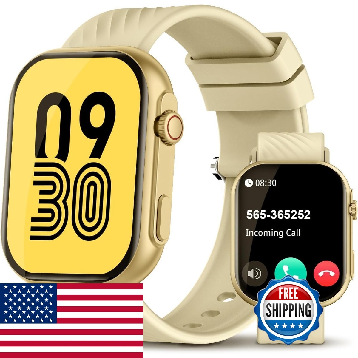 PJYUBVOR ZL80GO 2.0″ Smart Watch Call Function 100+ Sport Modes Heart Rate SpO2