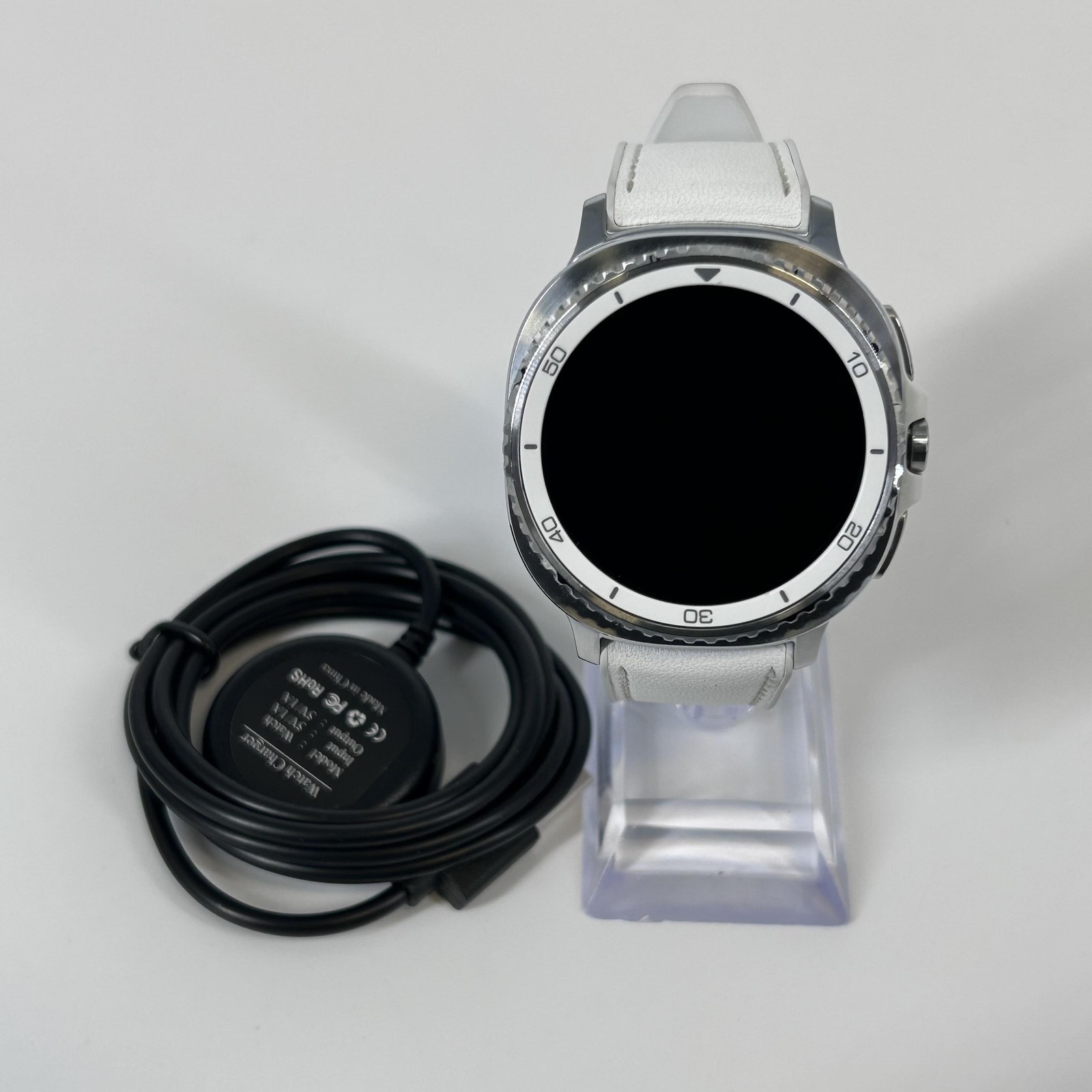 Samsung Galaxy Watch8 Classic 46mm White Stainless Steel (GPS) w/ Band-Excellent
