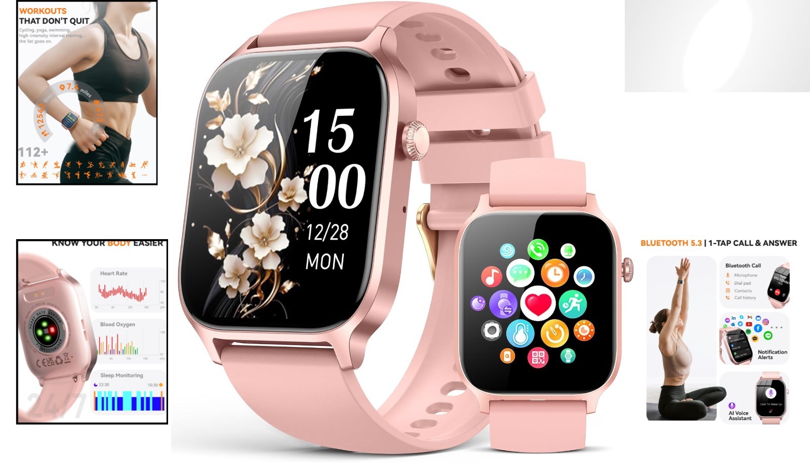 Advanced Smartwatch – Waterproof, 1.85″ HD Display, Bluetooth Connectivity