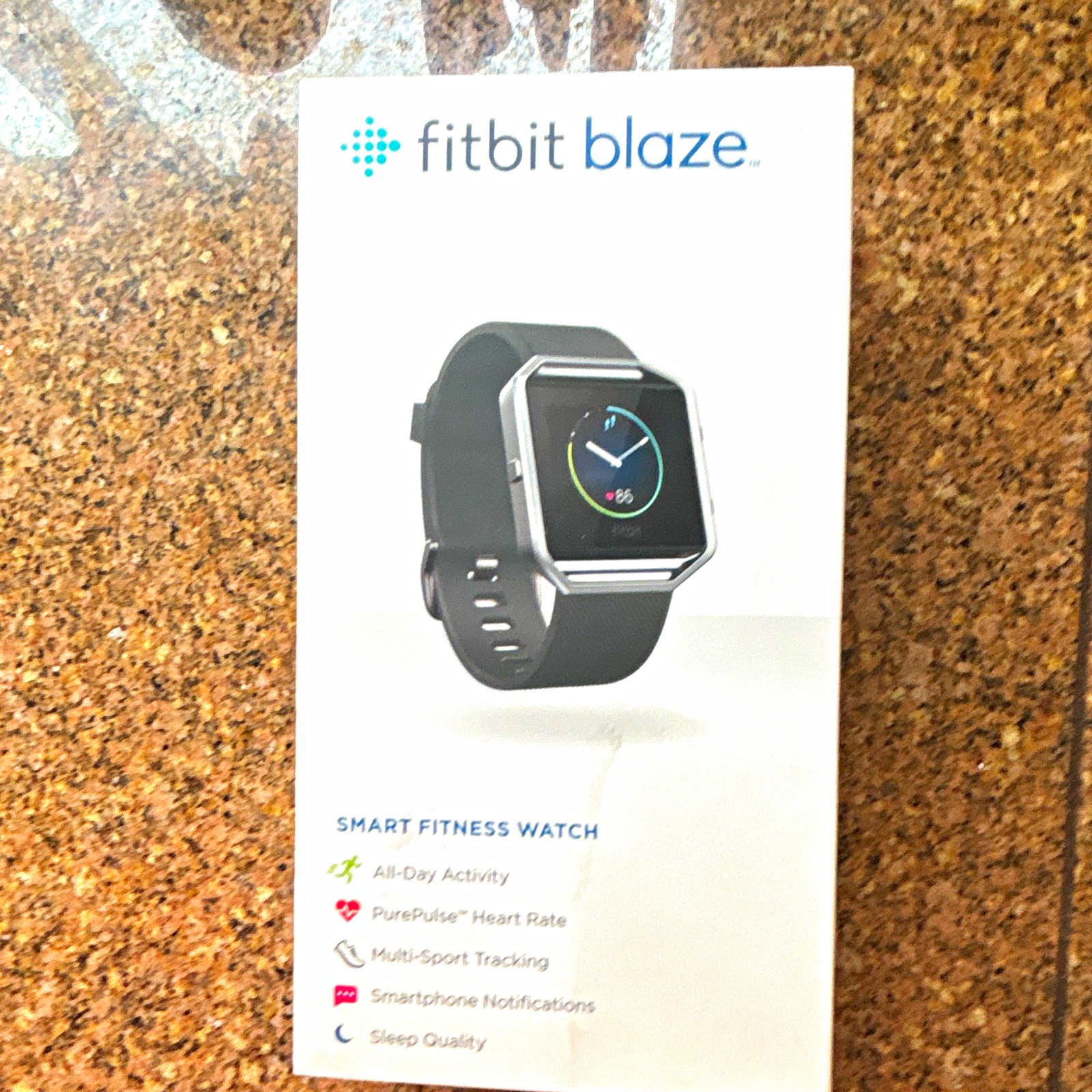 Fitbit Blaze Heart Rate Water Resistant 40mm Silver Case Black Band