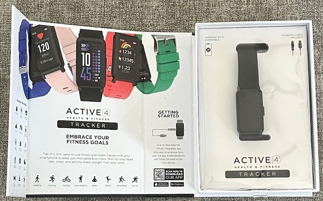 iTouch Wearables Active 4 Unisex Black Watch/Fitness Tracker TC4S01-G02