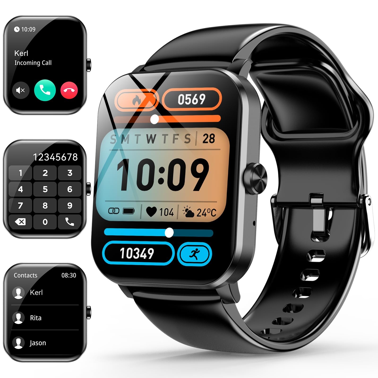Reloj Inteligente De Pulsera Con Bluetooth Para Hombre Android y iOS iPhone 2026