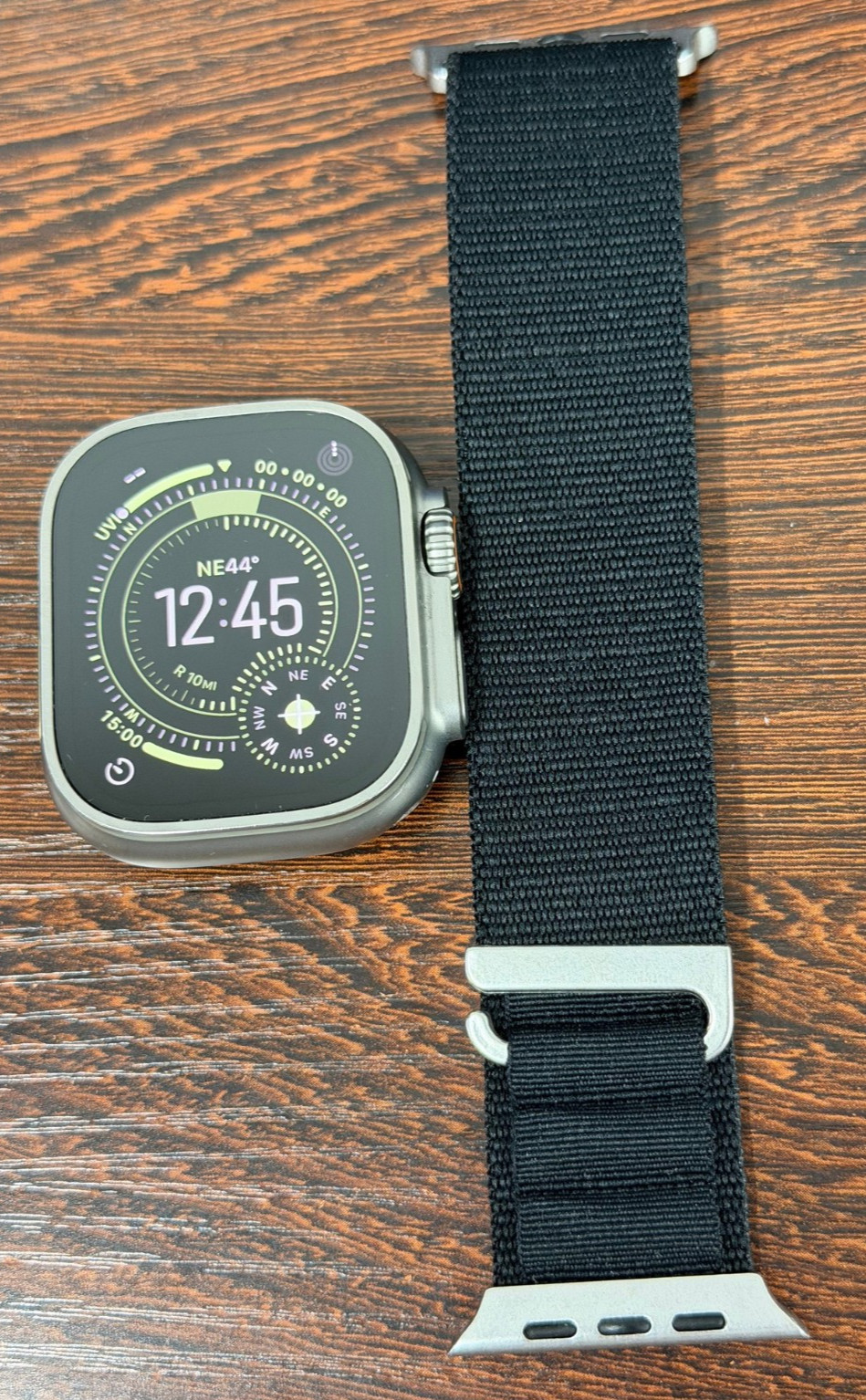 Apple Watch Ultra 49mm Titanium Case – Black Alpine Loop (Excellent Condition)