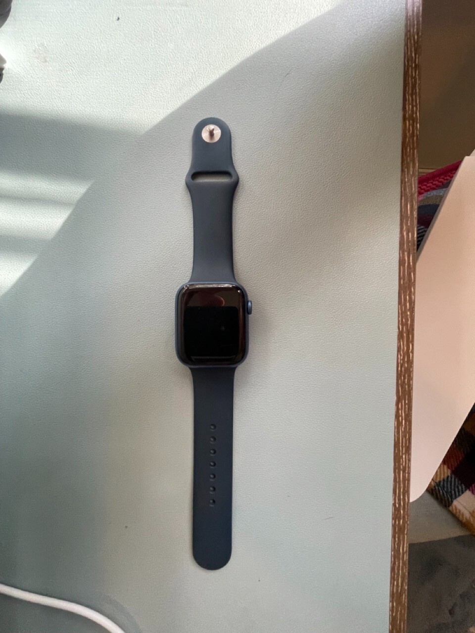 Apple Watch Series 7 GPS 45mm Blue Aluminum Case Abyss Blue Sport Band -…