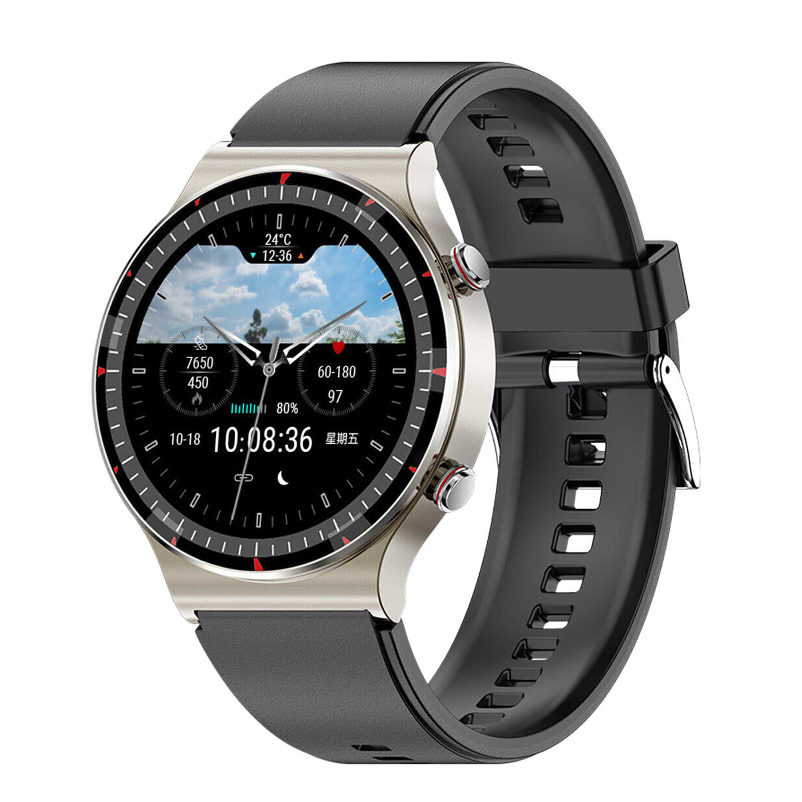 Smart Watch ECG Heart Rate Blood Oxygen Sleep Health Monitor Activity Tracker