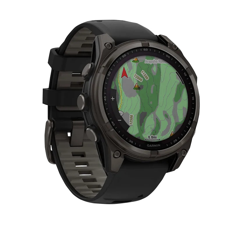 Garmin Fenix 8, 47mm AMOLED, Solar Sapphire, Carbon Gray Titanium (010-02906-10)