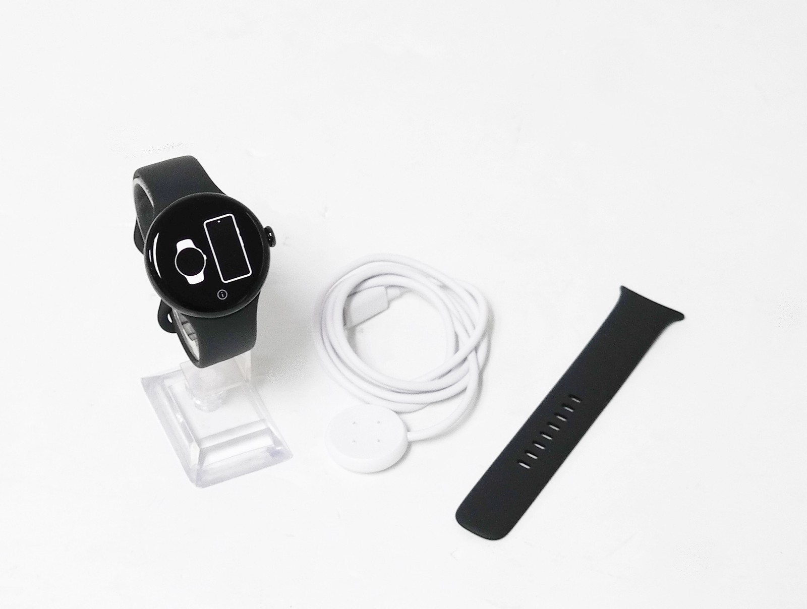Google Pixel Watch 3 GA05757-US 41mm Matte Black Aluminum Case Obsidian Band