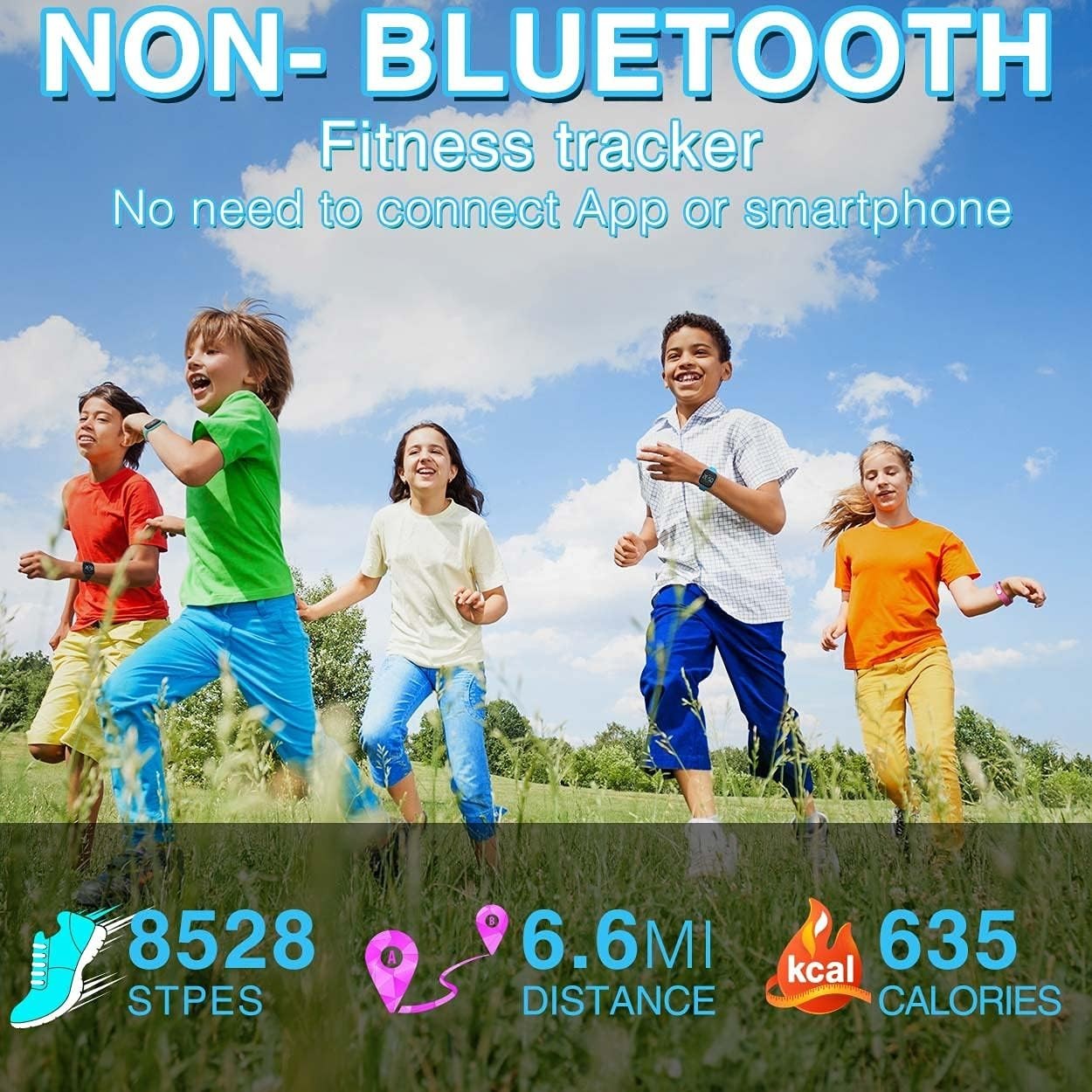 Water-Resistant LED Pedometer Watch for Kids – Activity Tracker & Stopwatch