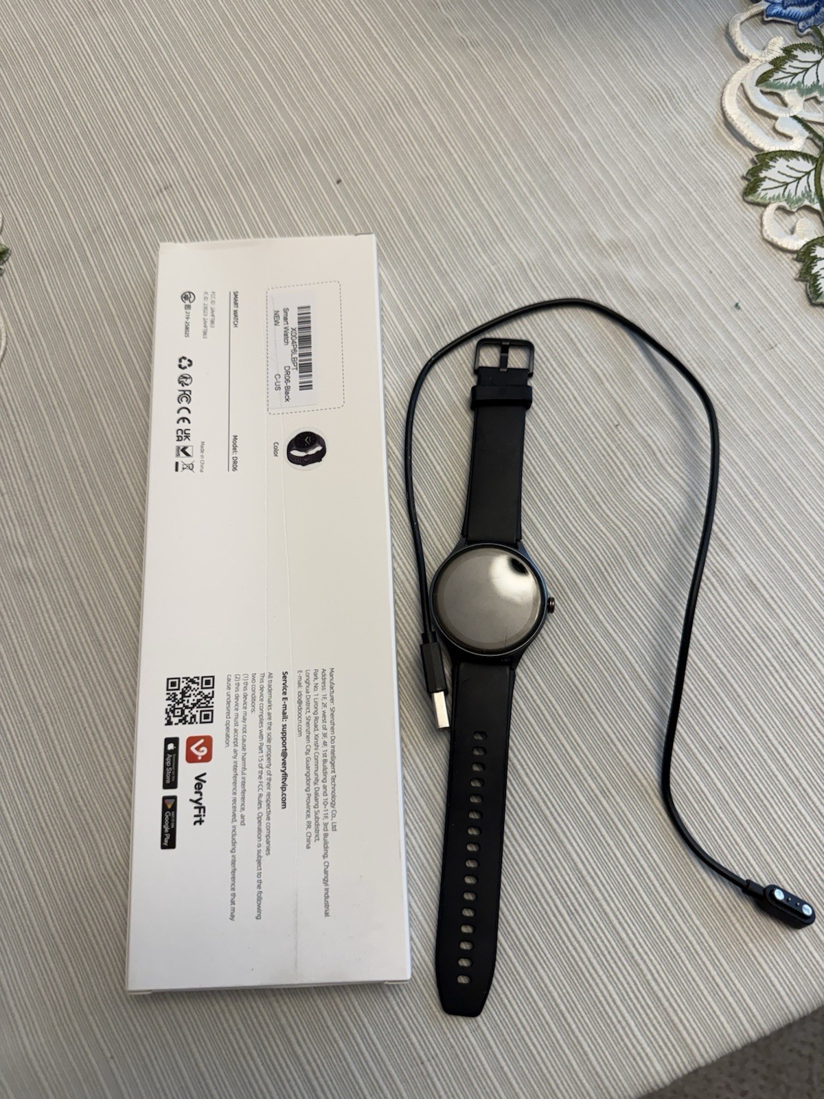 Fitpolo DR06 Smart Watch Black Heart Rate Fitness Tracker for Android & iPhone
