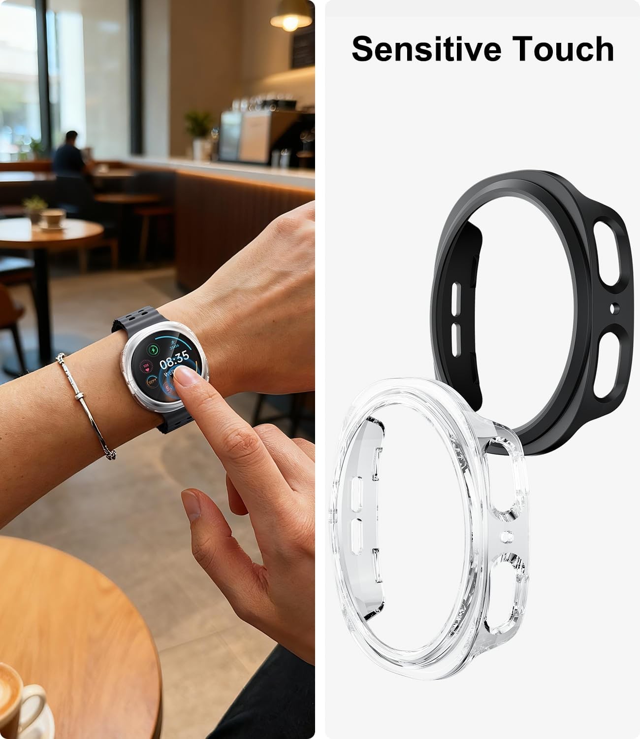 Case for Samsung Galaxy Watch 9 40mm Hard PC Bumper Protective Cover HD Anti-Fog
