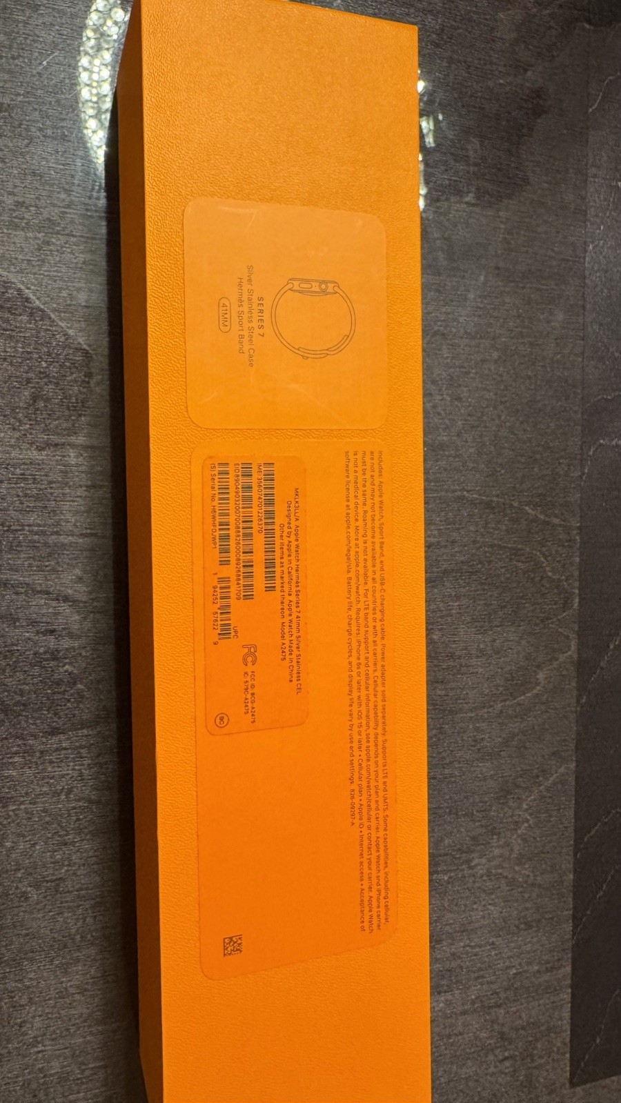 Hermes Apple Watch Series 7 GPS + Cell 41mm w/ Sport Band Only