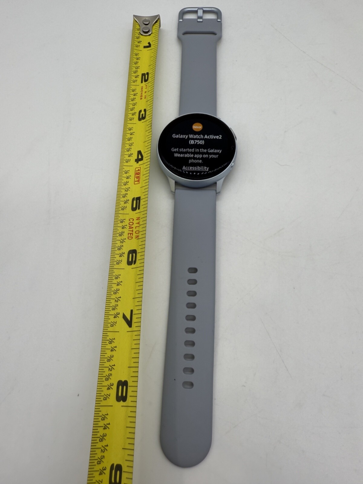 Samsung Galaxy Watch Active 2 40mm Light Blue Round Band Sz S/M K6