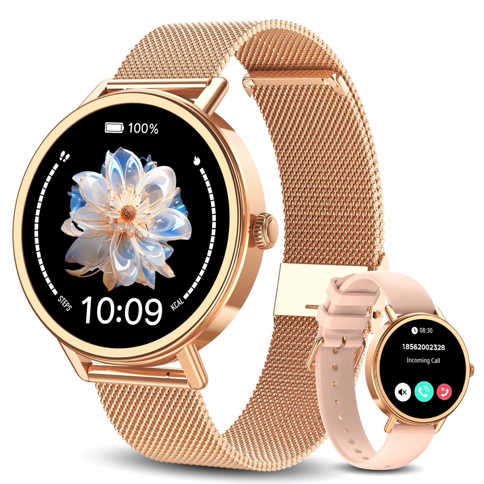 Smartwatch Women Fitness Tracker Watch Gold Smart Watches For Ladies Make Answer