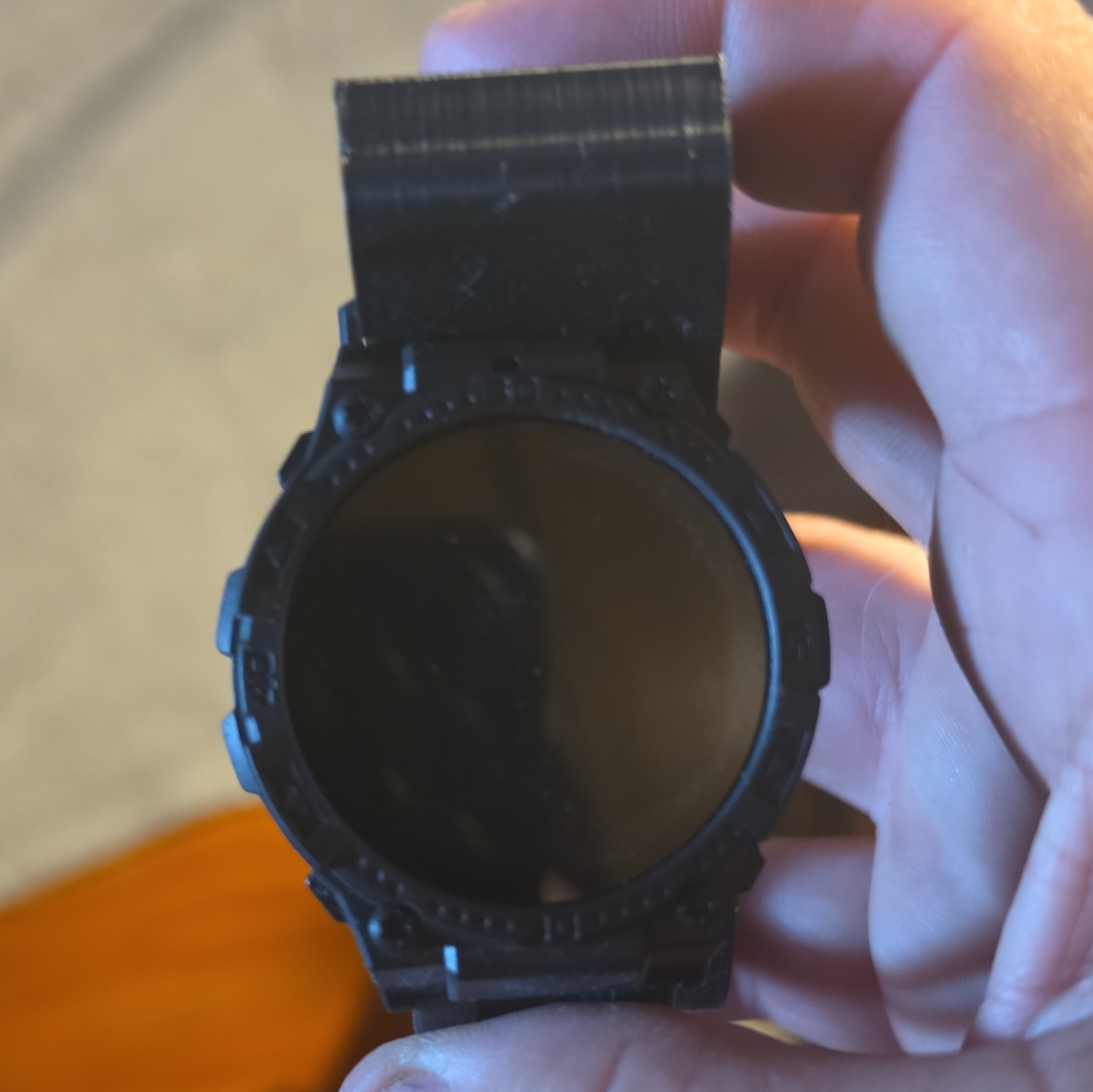 Touchscreen Smart Watch 45mm Black Silicone Band Bluetooth Android iOS