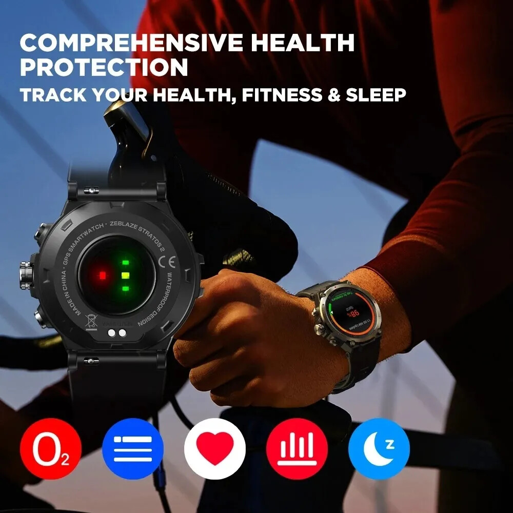 Smart Watch AMOLED Display GPS 24H Health Monitor Long Battery Life with Magne