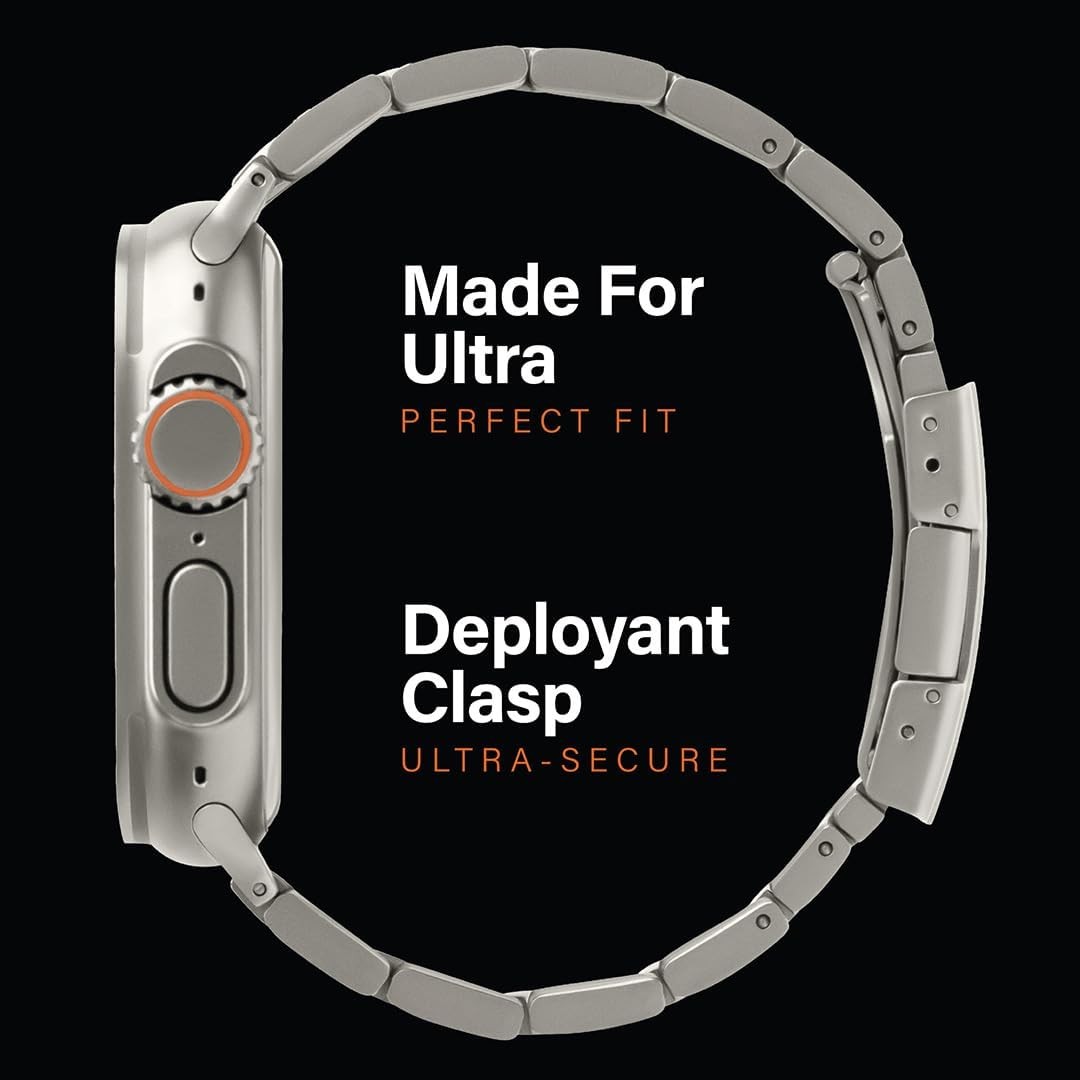 Titanium Strap Compatible with Apple Watch ULTRA 3 (49mm) – Adjustable