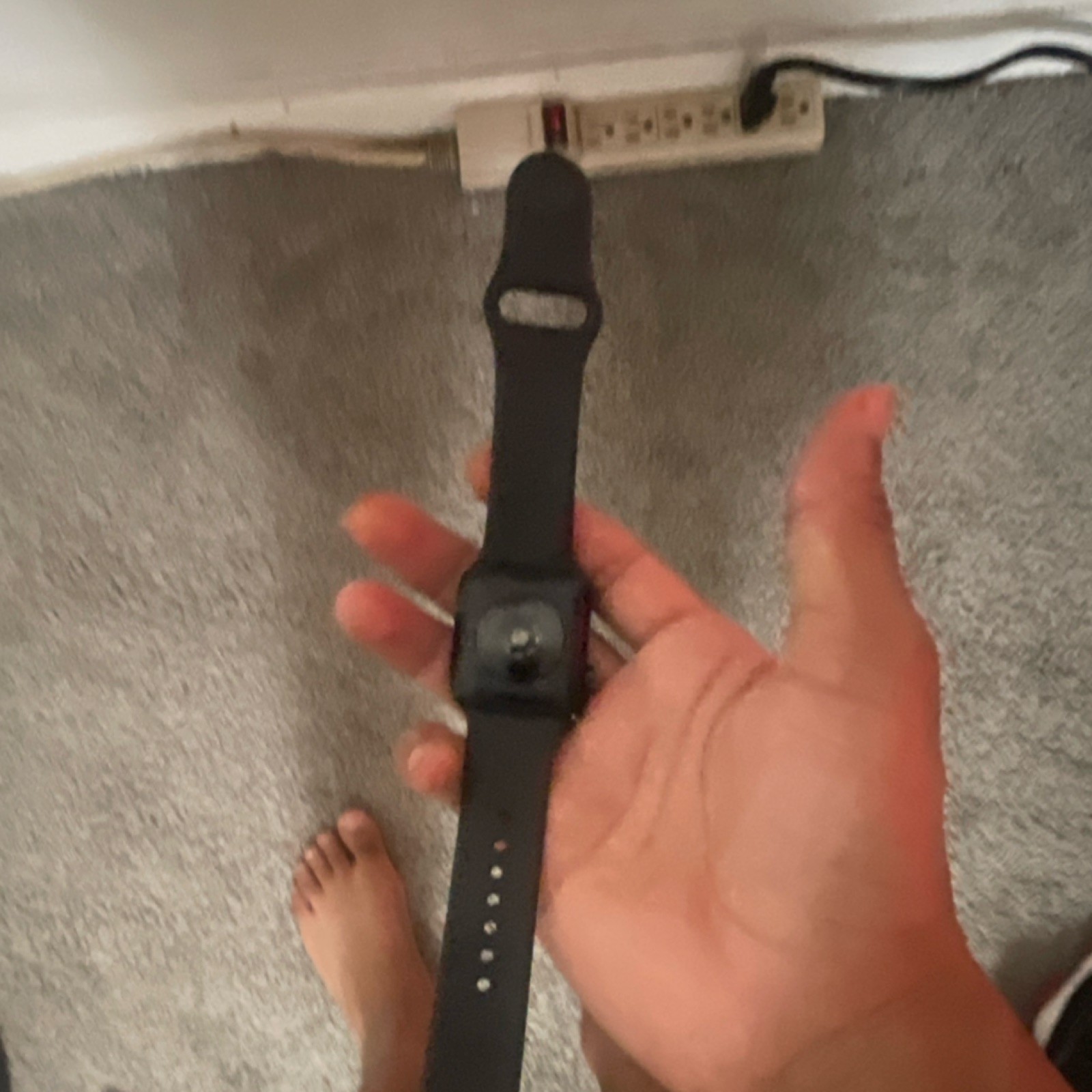 Apple Watch SE (2nd Gen) Series SE 42mm Black Aluminum Black Silicone Band Used