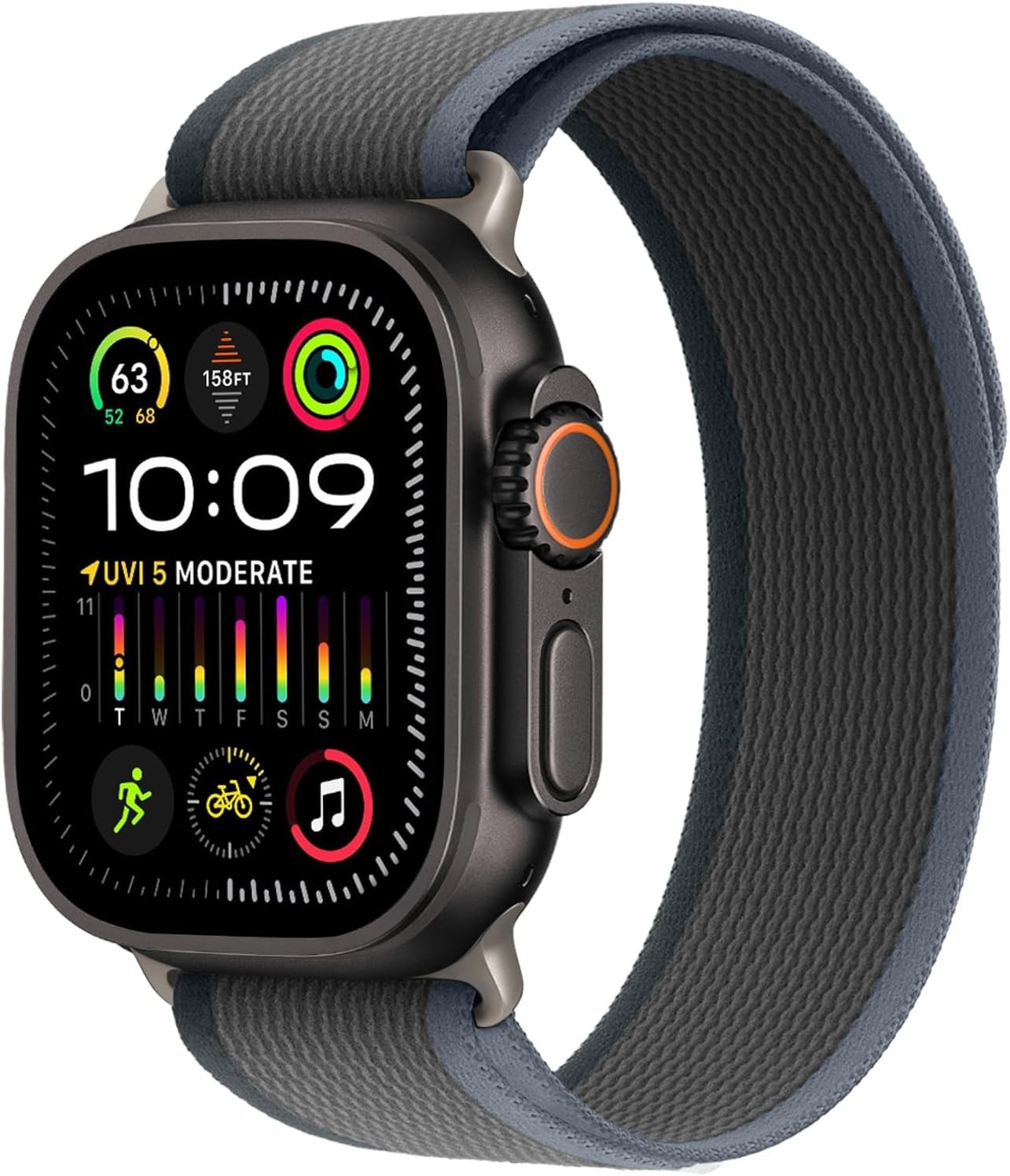 Braided Elastic Nylon Band for Apple Watch Ultra 2 49mm 45mm 44mm Compatible