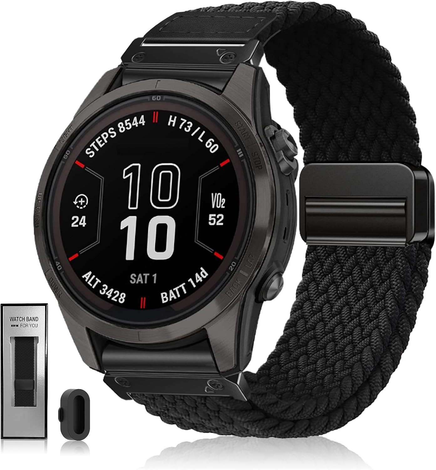 22mm Nylon Strap Compatible with Garmin Fenix 8 47mm, Magnetic Clasp