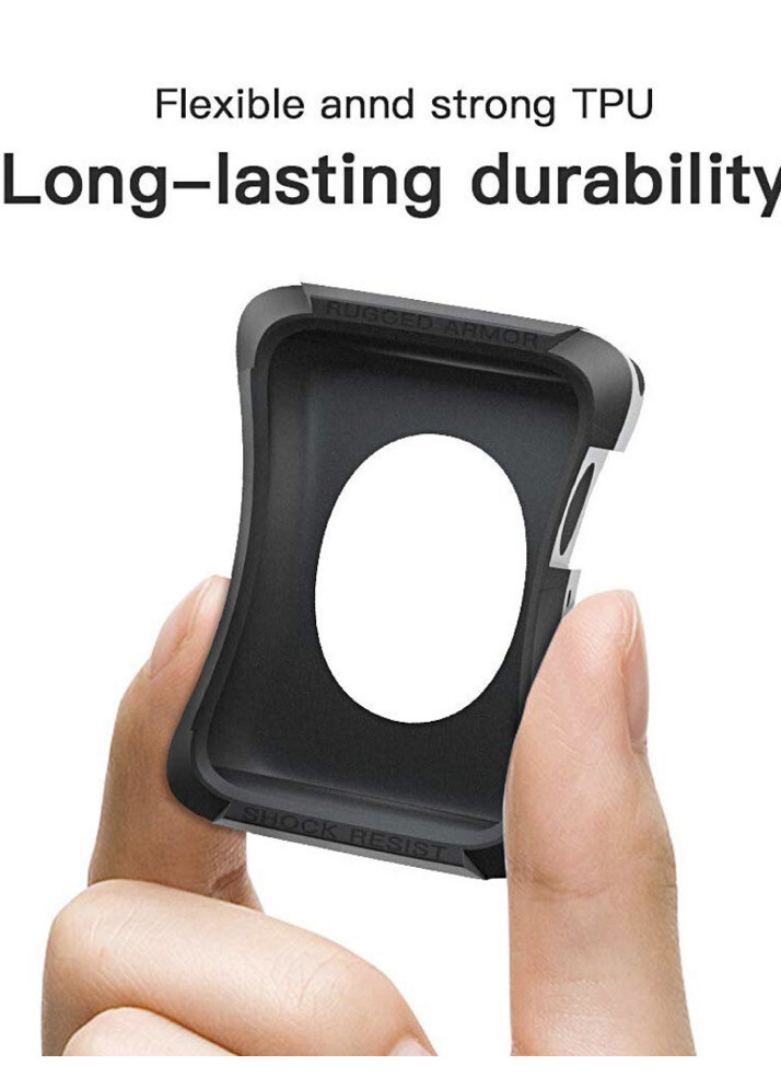 SporTop Compatible Apple Watch Case, 42mm, Shock Proof, Shatter Resistant, Black