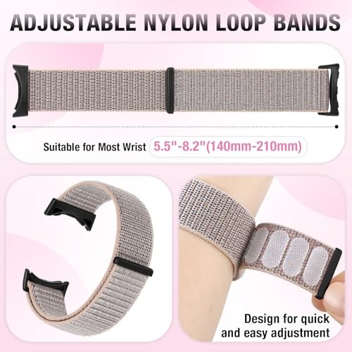 3 Pack Nylon Bands Compatible with Google Pixel Watch 4 3 41mm Sport Loop Strap
