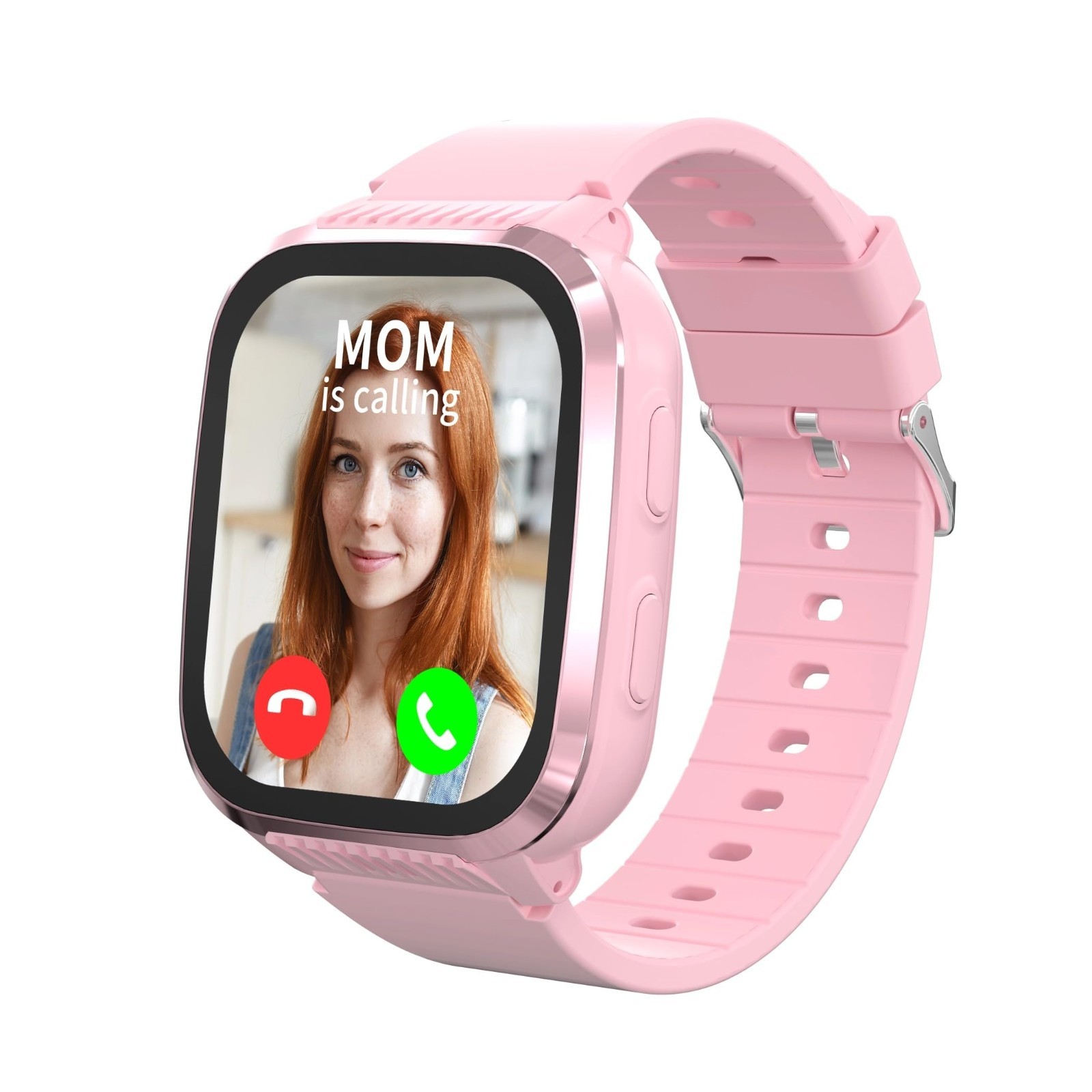 4G Kids Smart Watch with GPS Tracker & SOS Call, Pink, Age 5-12, HD Video, Paren