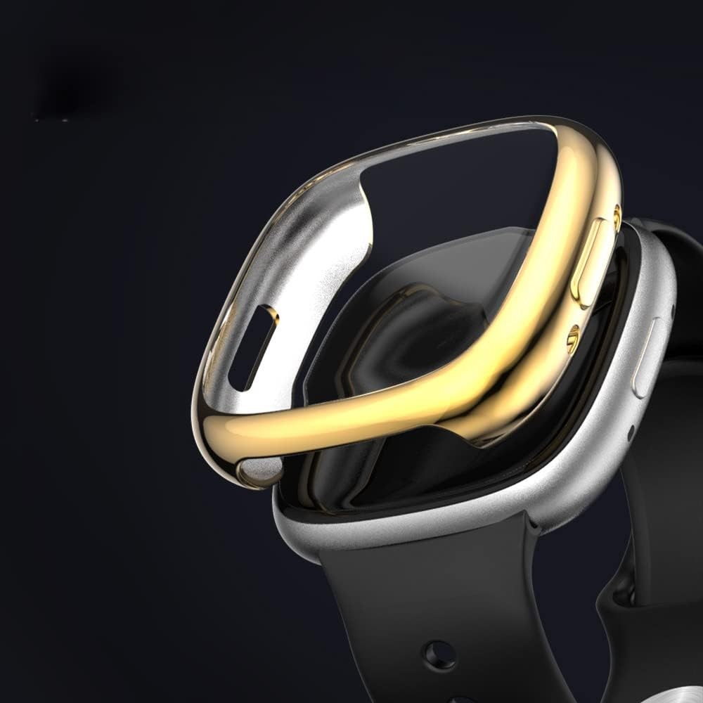 Ultra Slim Soft Full Cover Case For Fitbit Versa 4 Smart Watch – Gold Color