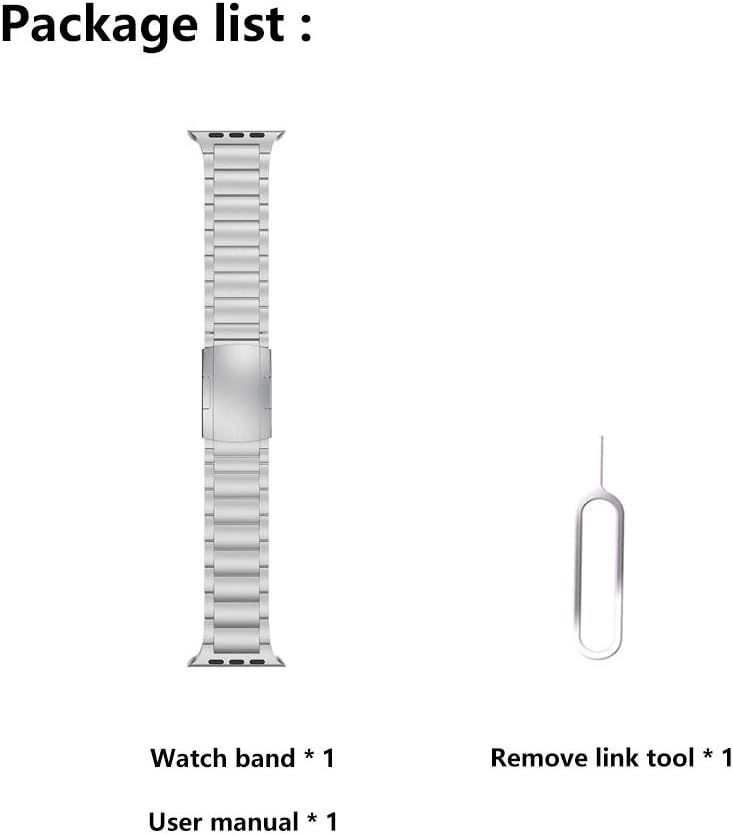 Silver Titanium Metal Watch Band for Apple Watch Ultra 49mm, Series 11 46mm