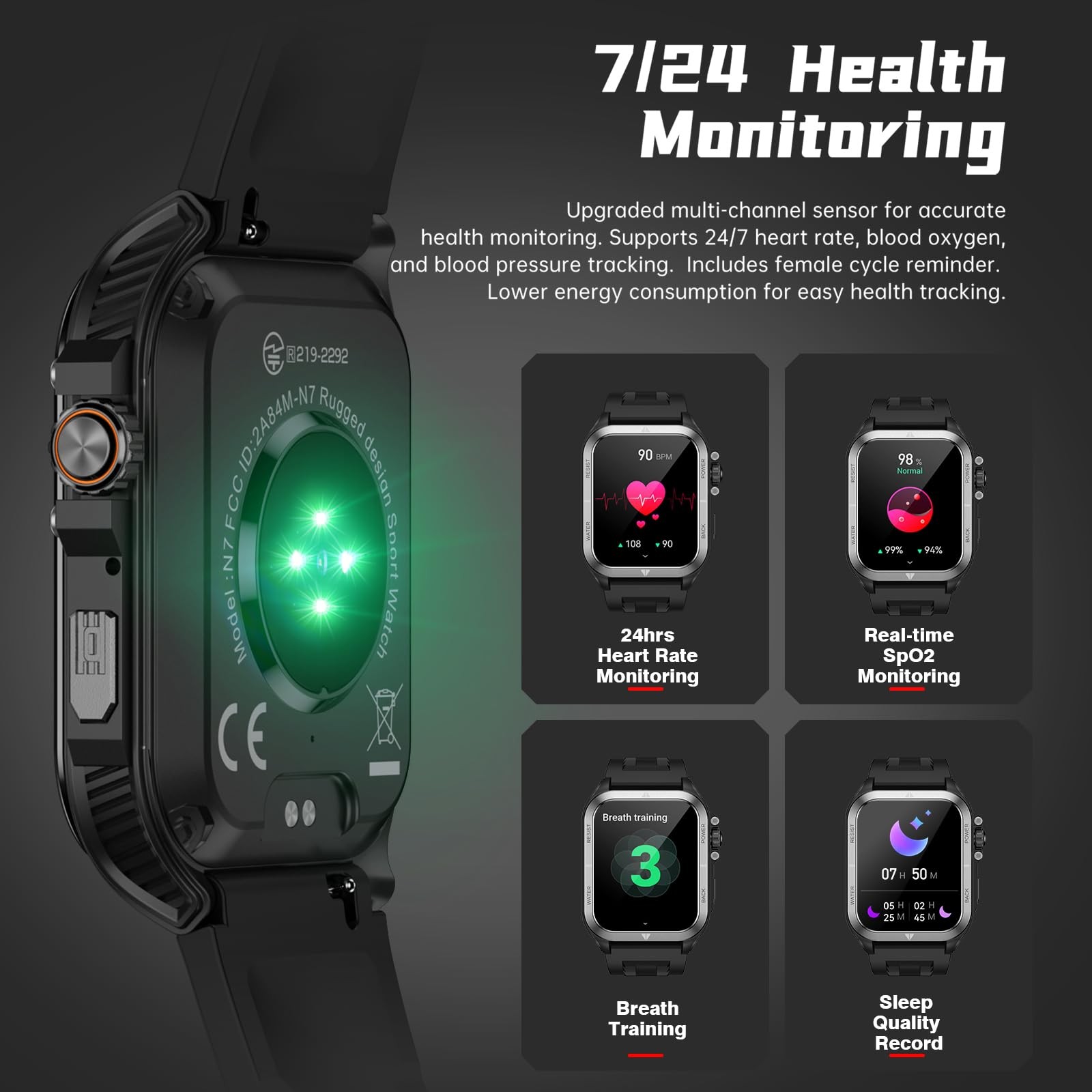Reloj Inteligente Con Llamadas Bluetooth y Linterna Smart Watch Para Hombre 2026